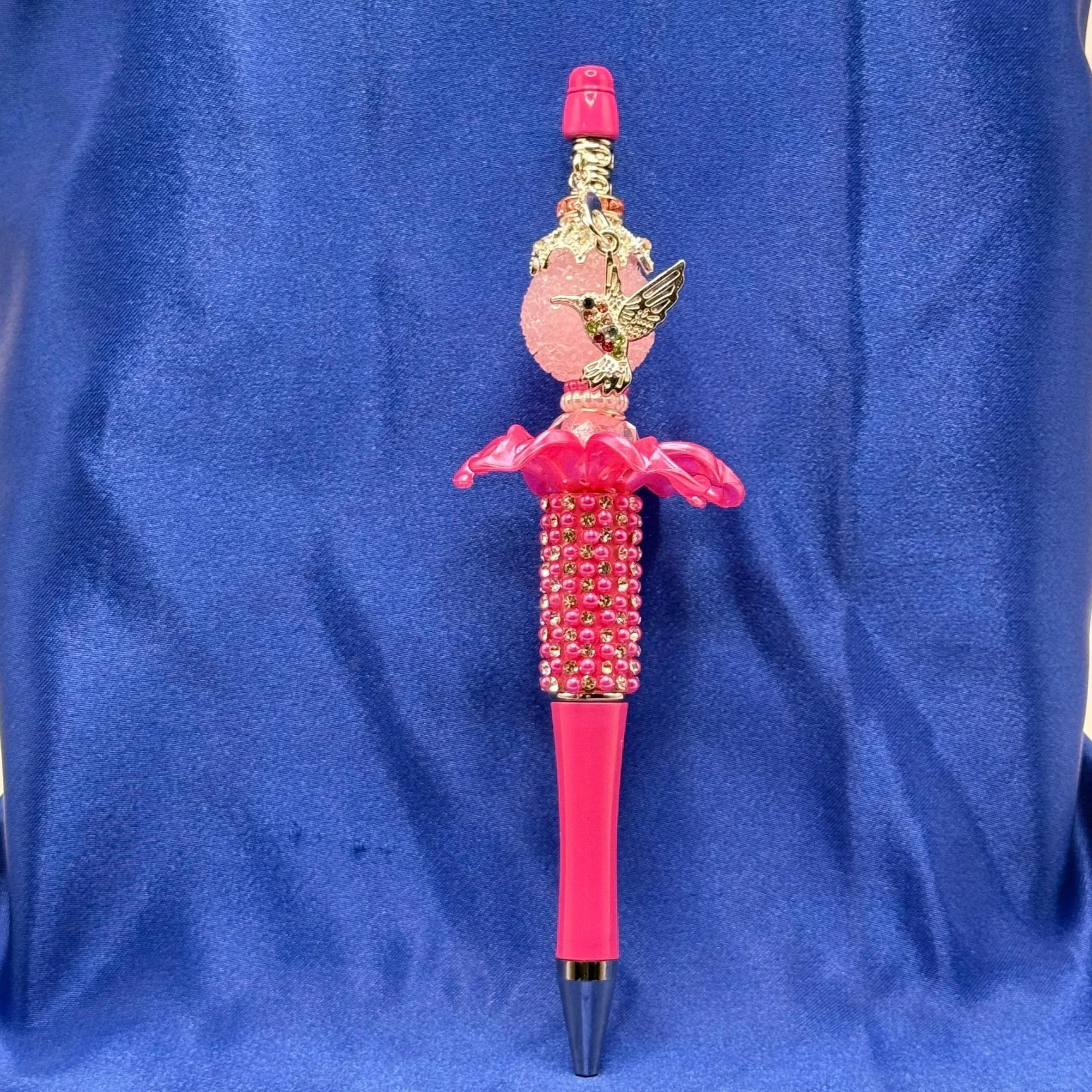 Handmade Pink Hummingbird Pen