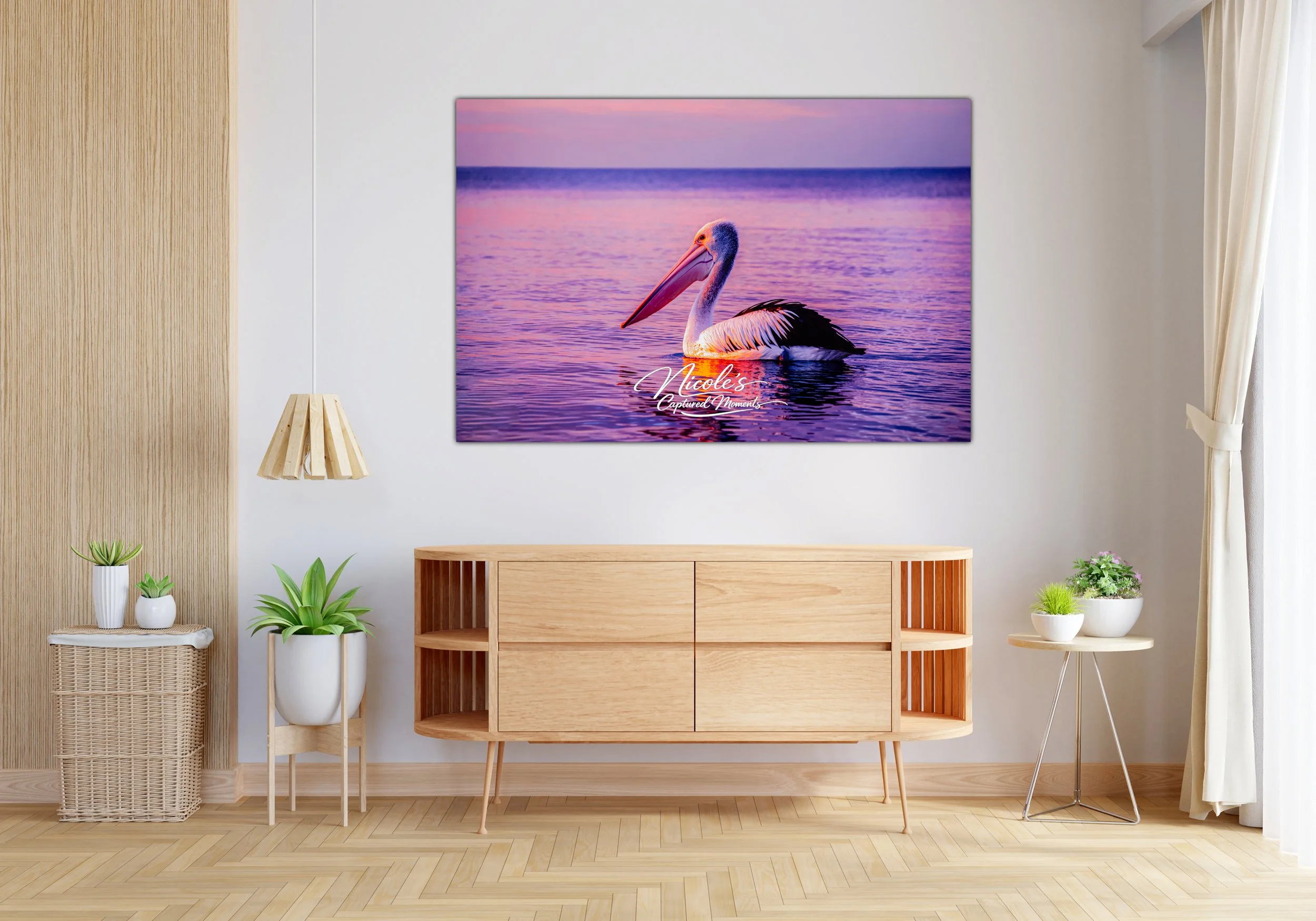 Pelican at Sunset | Wall Art Print
