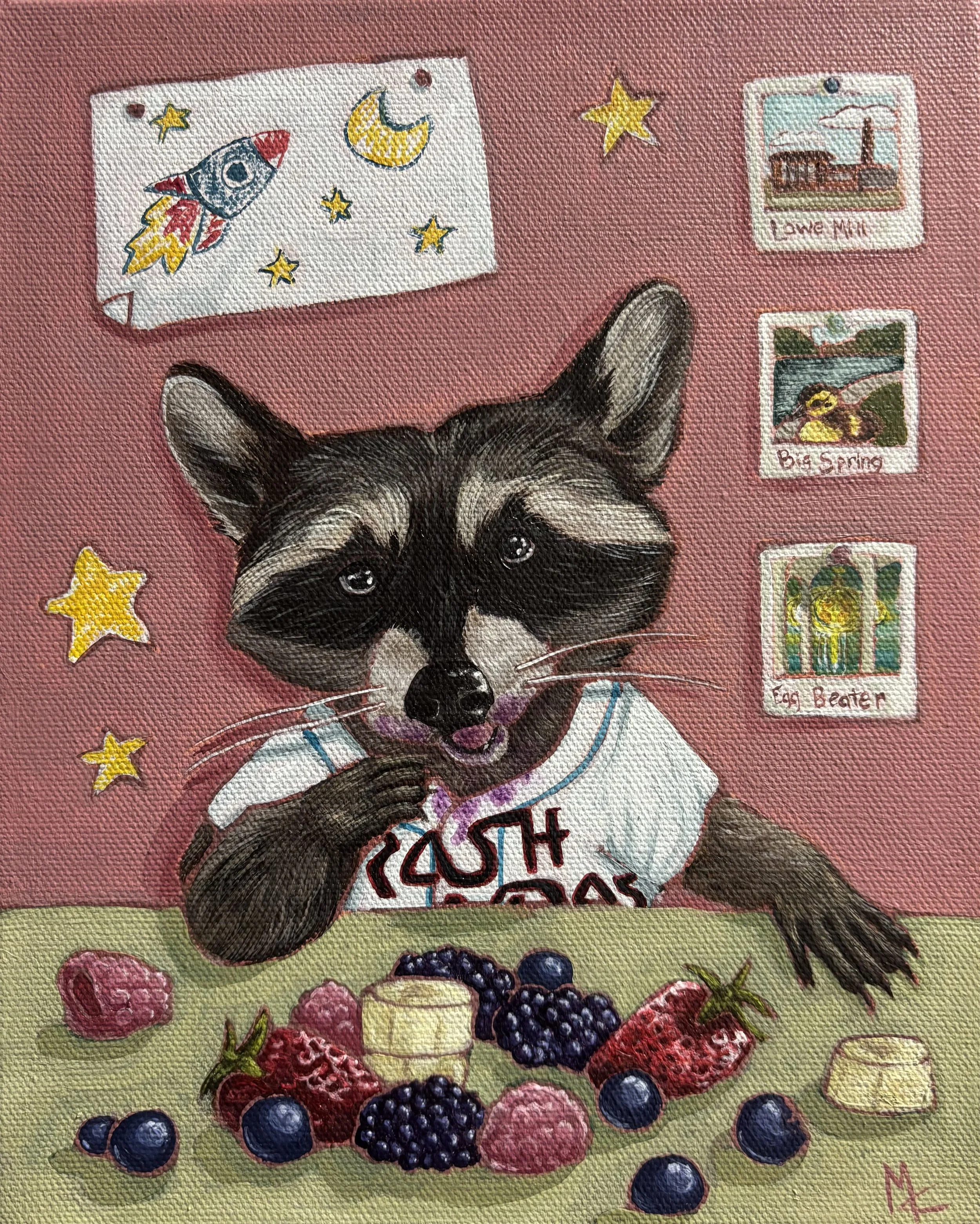 Rocket City Raccoon
Acrylic on Canvas
8x10 in.
2025