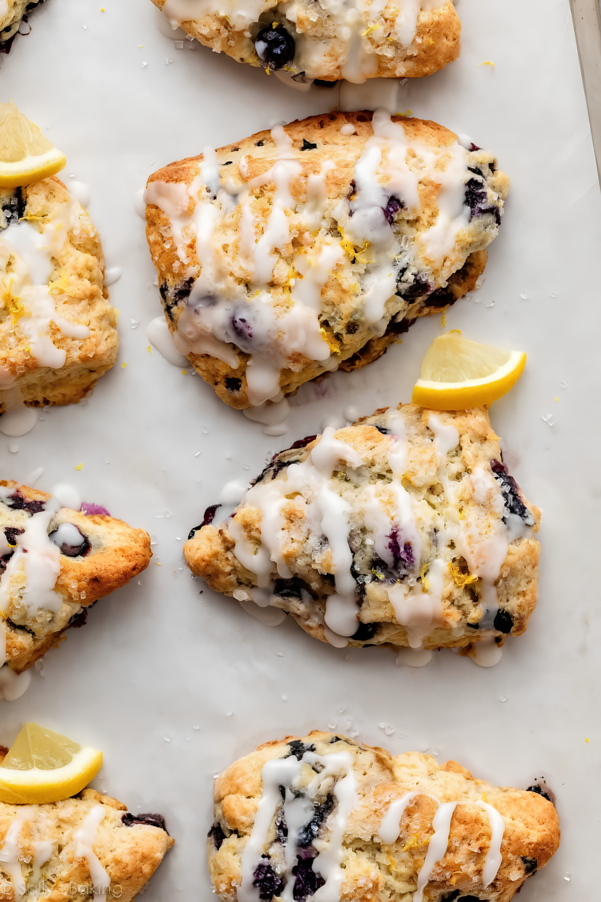 Glazed Lemon Blueberry Scones