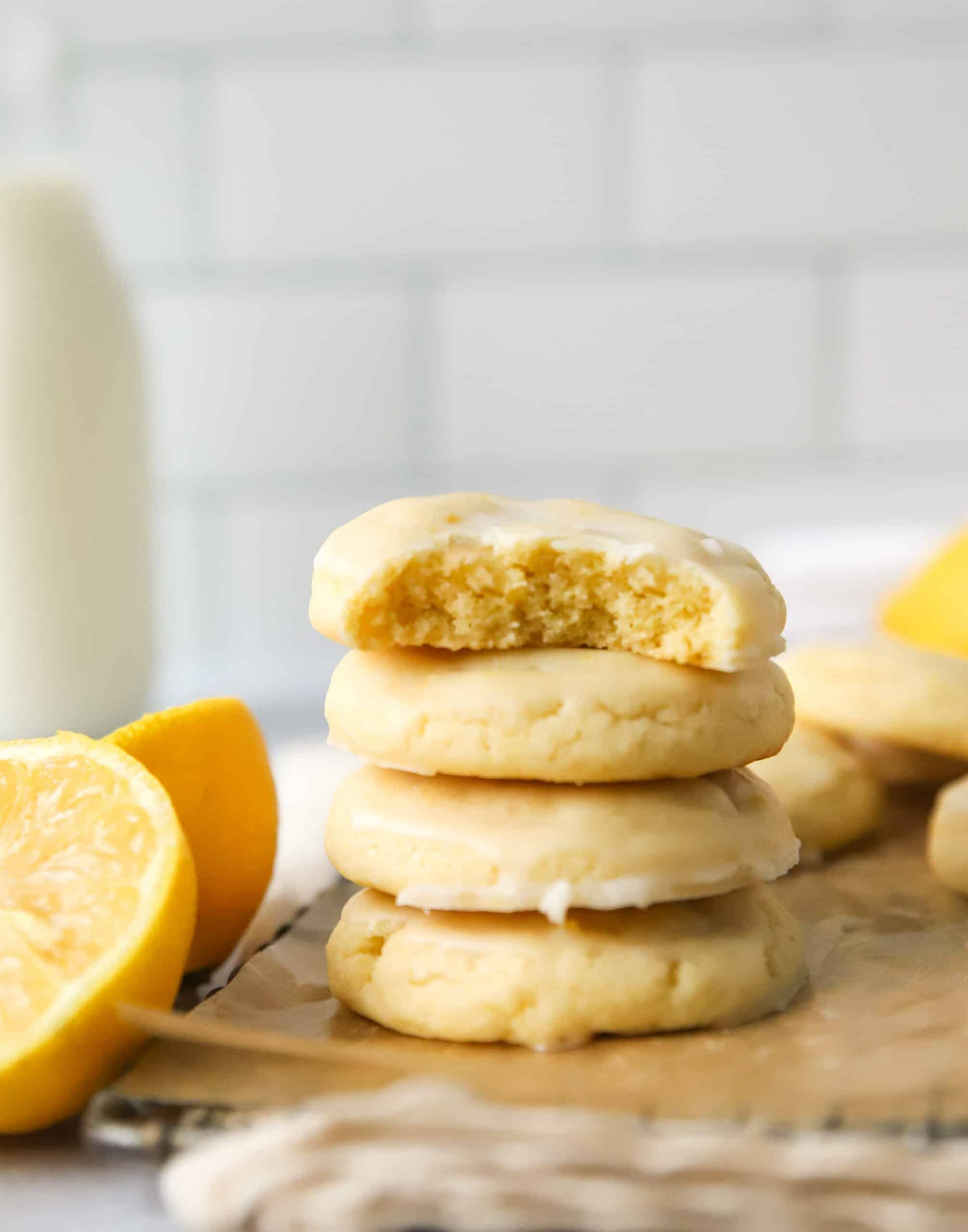Soft Lemon Cookies with Lemon Glaze