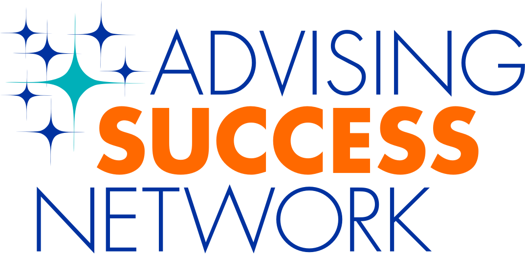 Advising Success Network logo with star-like symbols in the top left corner