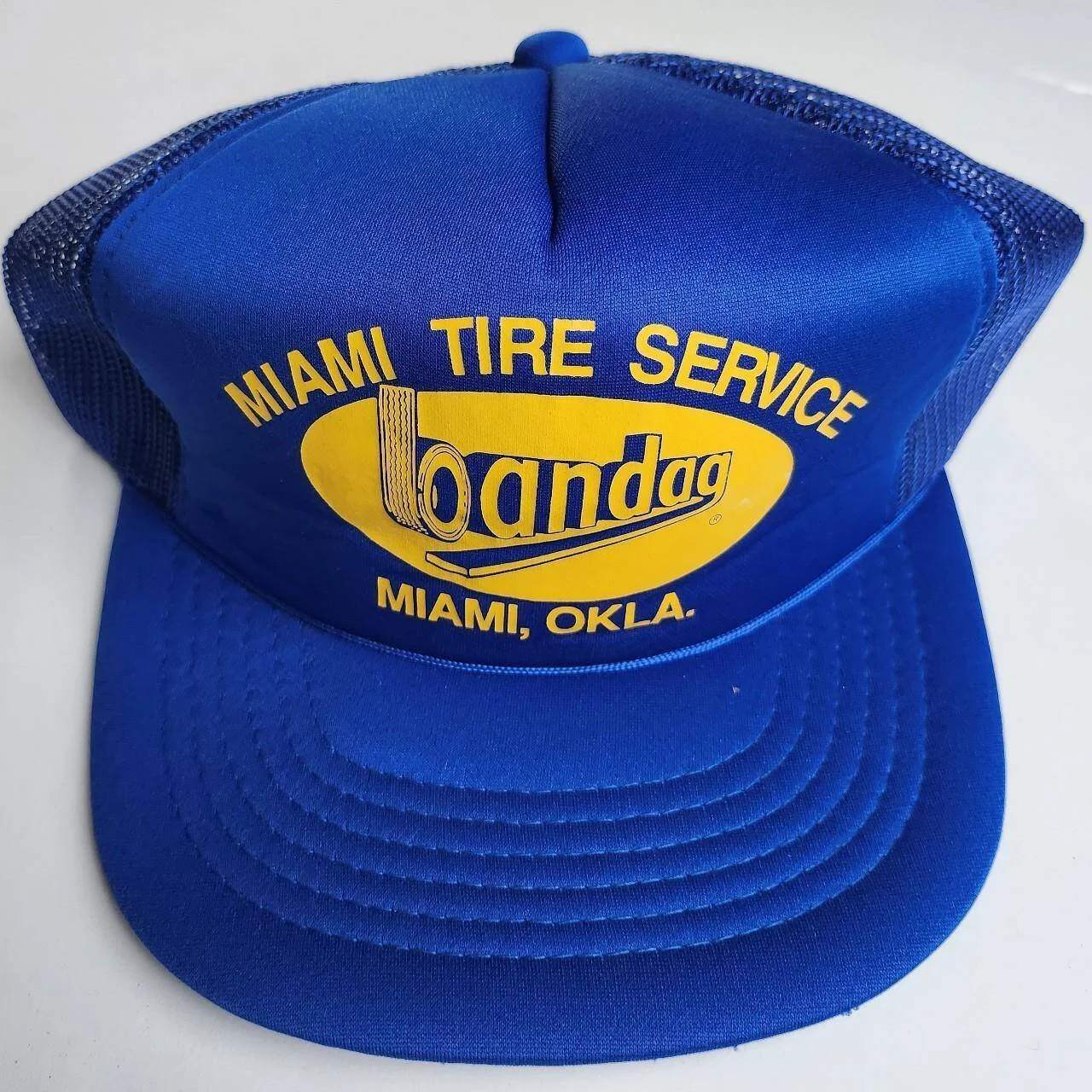Vintage Mesh Trucker Hat in Royal Blue