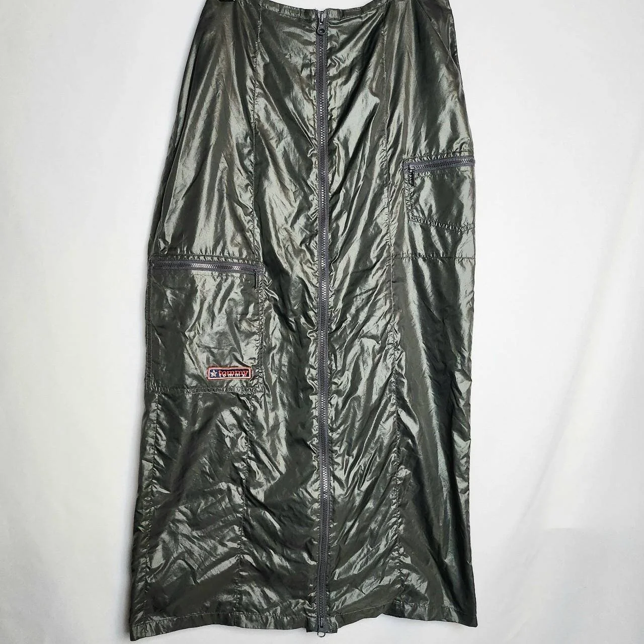 Vintage Tommy Hilfiger Cargo/Utility Parachute Skirt in Grey