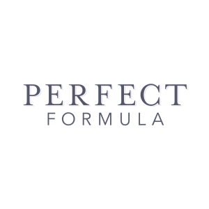 The text 'PERFECT FORMULA' on a white background.