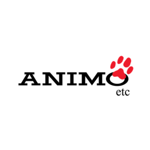 A logo with the text 'ANIMO' and a red paw print above the letter 'I', accompanied by the word 'etc' in smaller font.
