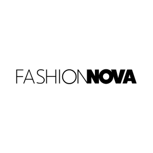 Fashion Nova logo with black text on a white background