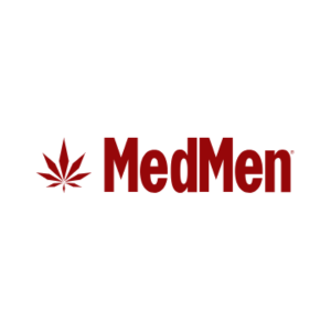 MedMen logo with a marijuana leaf icon and the text 'MedMen' in red.
