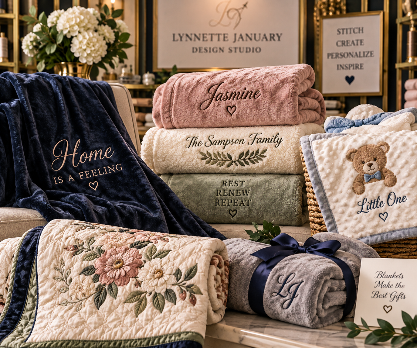 Monogrammed Blankets