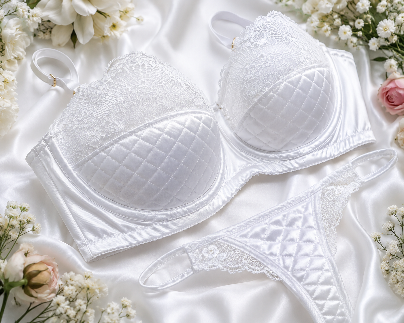 Ivory Heirloom Quilted Bra