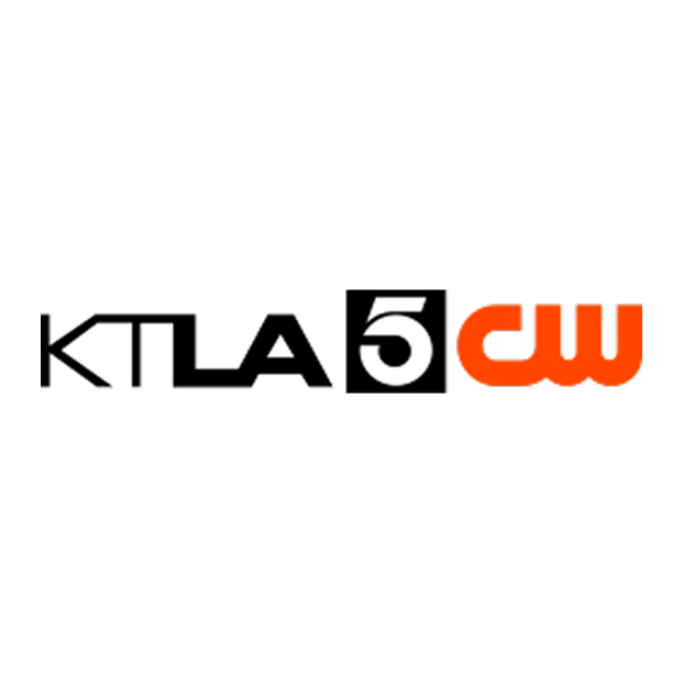 Logo of channel 5 CW with a black background, featuring the number 5 in white and the CW network logo in orange.