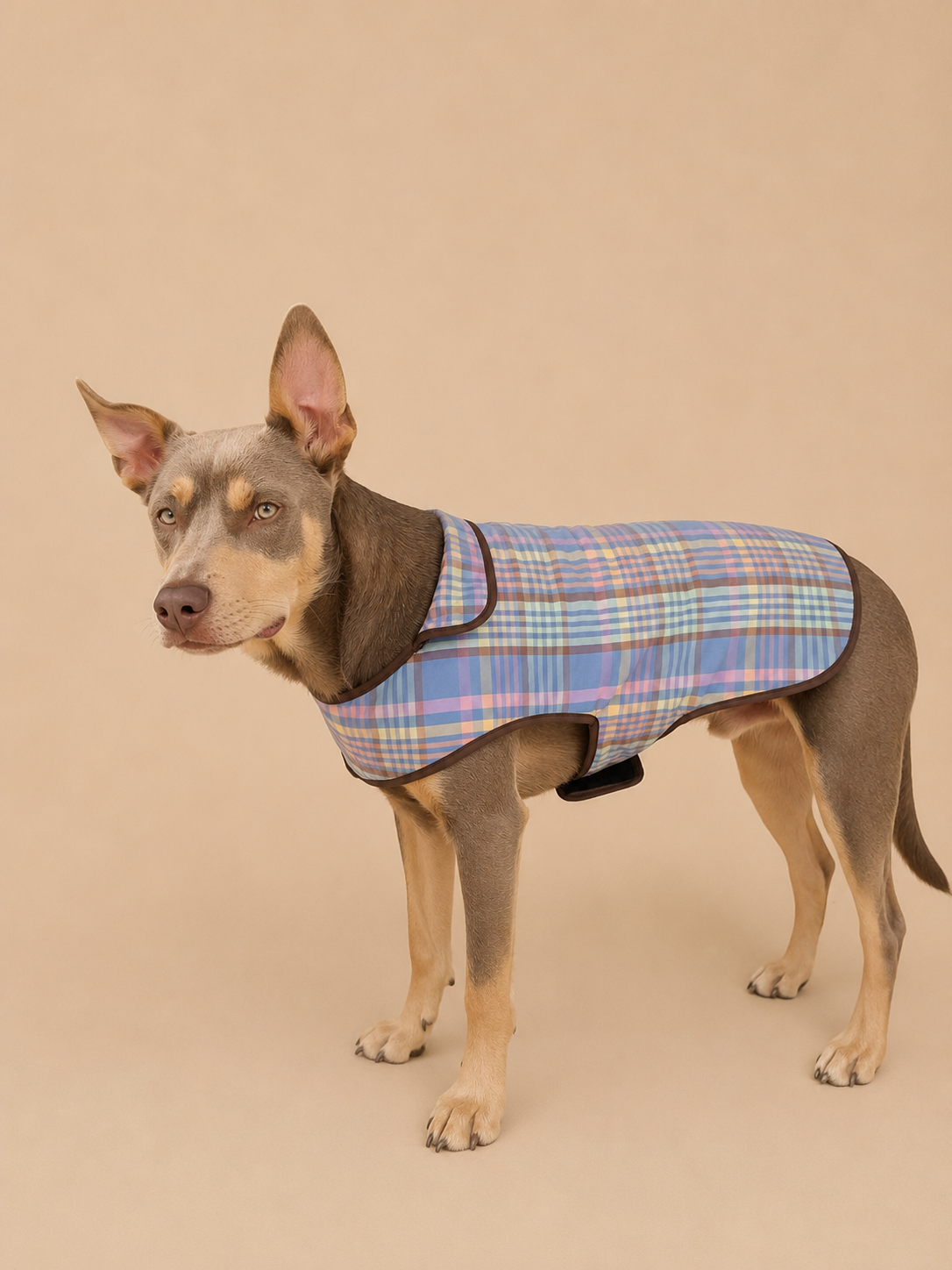 Periwinkle Plaid Coat