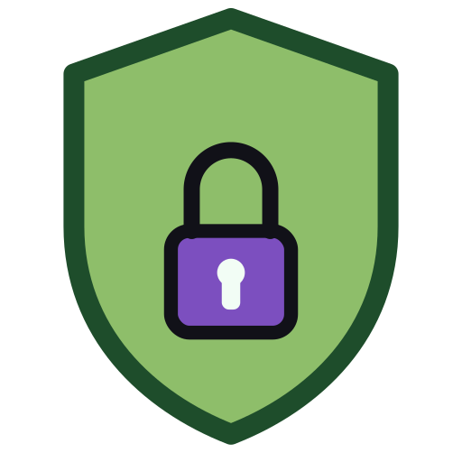 Cannaccounts' Shield with a padlock symbol in the center, representing security or protection.