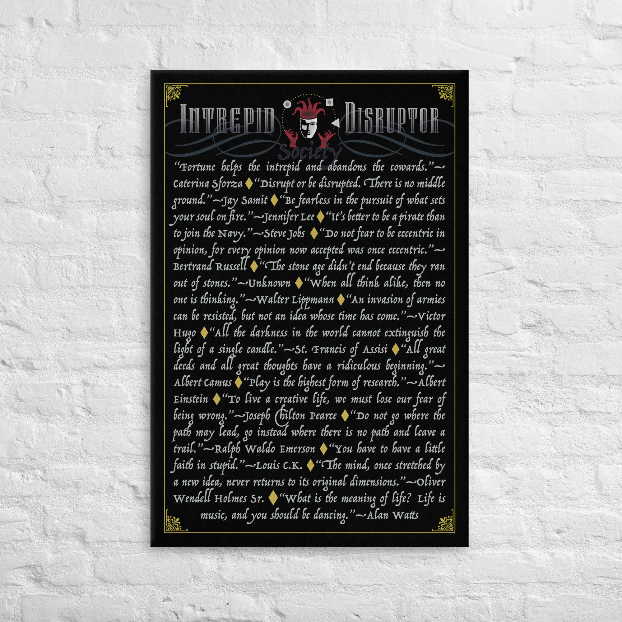 Wall Canvas Print • I.D.S. Selected Quotes • 24" X 36"