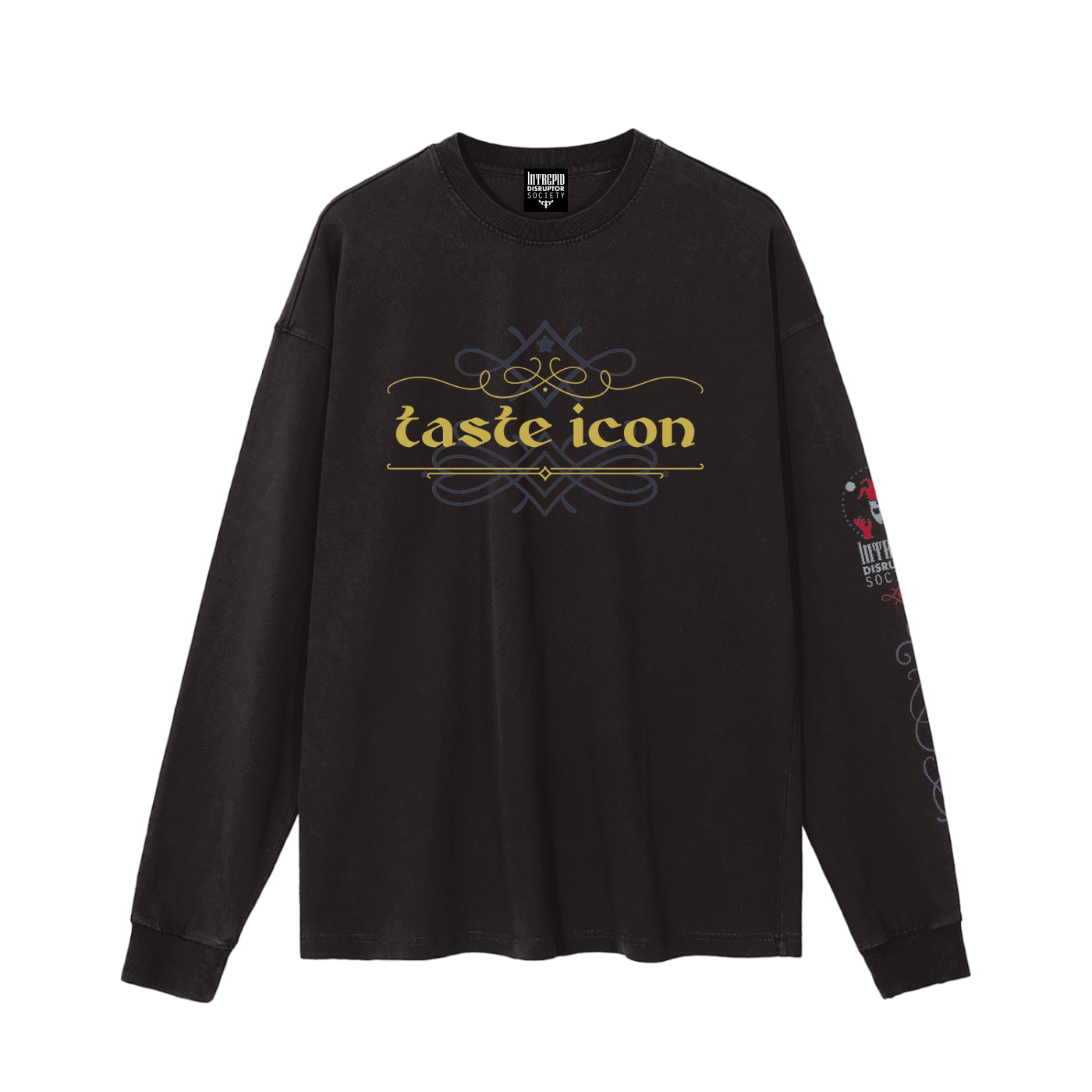 SPECIAL REQUEST: Vintage Washed Long Sleeve T-Shirt • Taste Icon Front • A.W. Quote Back • Logo L-Sleeve