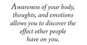 Inspirational quote about body awareness and emotional discovery