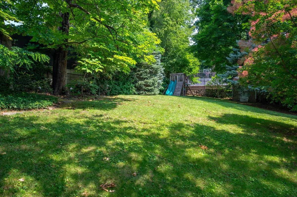 Level private yard, one of largest in the area