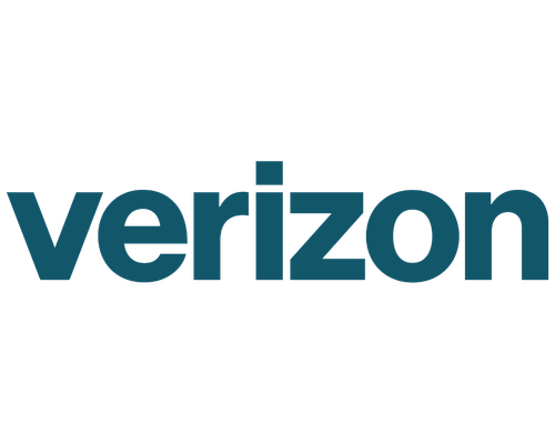 Verizon logo with a red checkmark above the blue word 'verizon' on a white background.