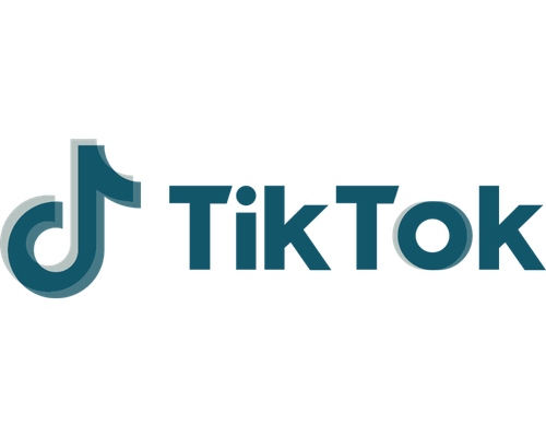 TikTok logo with a black background.