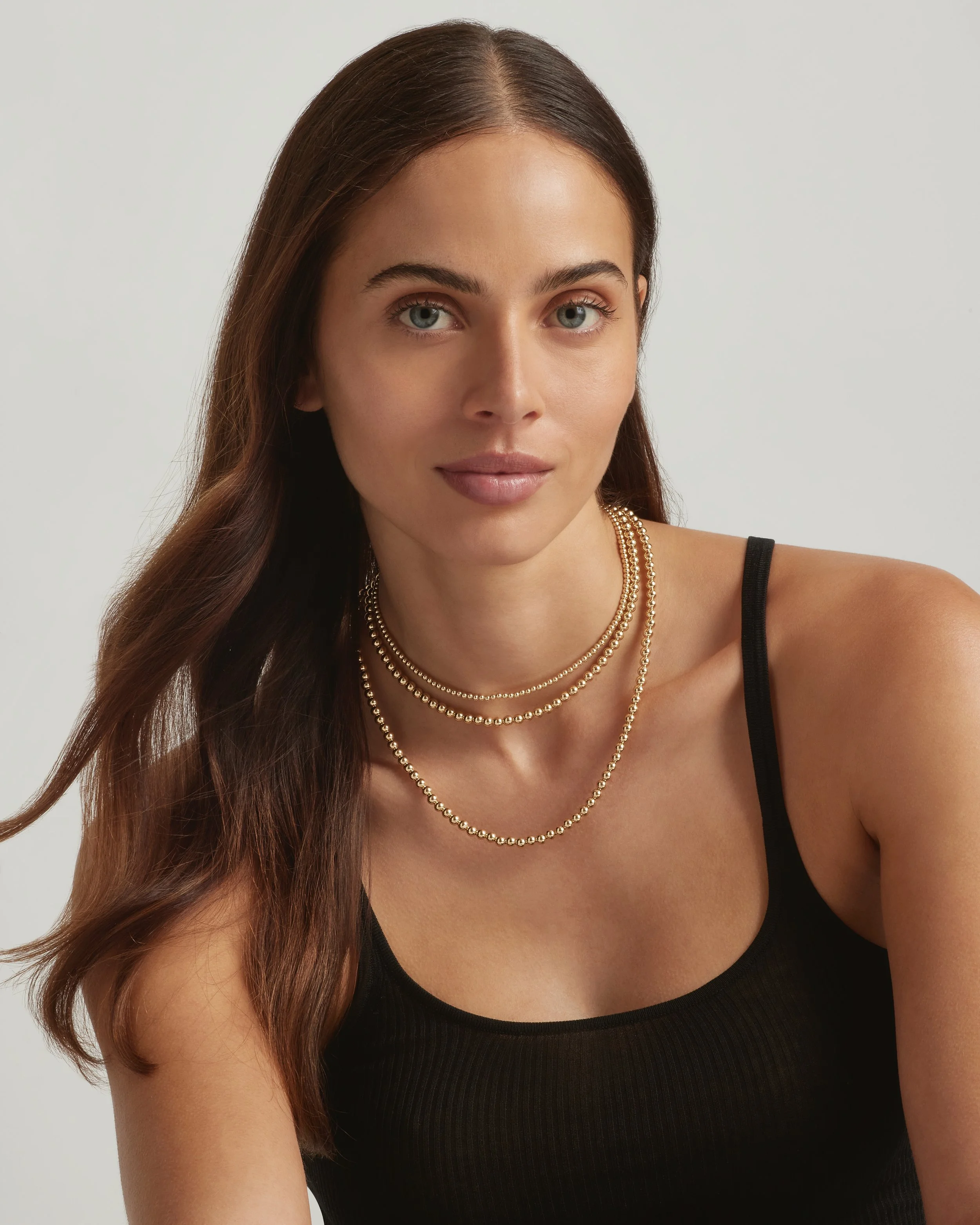 S73-14K Gold Filled Gilda Necklace either wearing both 3mm and 5mm or wearing one and holding the other hanging -25763-Margot Georgia-0719.jpg