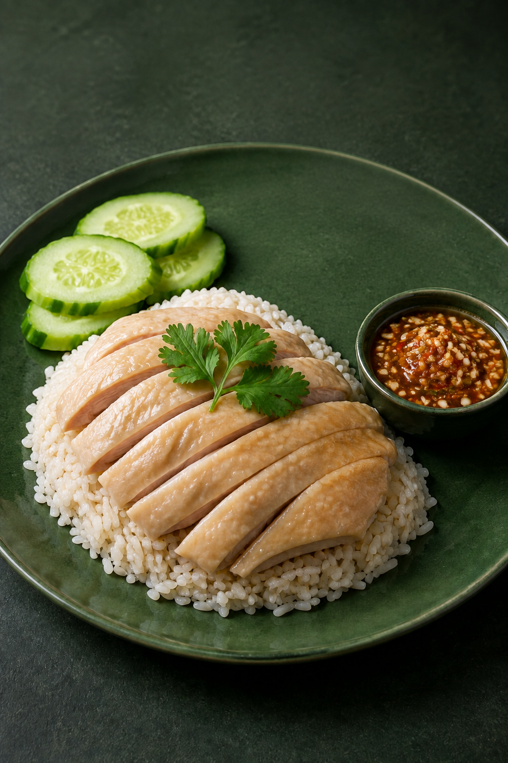1. Khao Man Gai – Thai Chicken Rice 🌶🫚