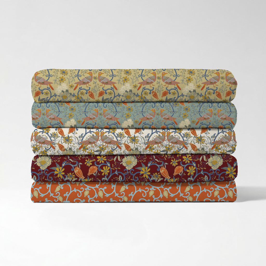 art nouveau birds fabric stack.png