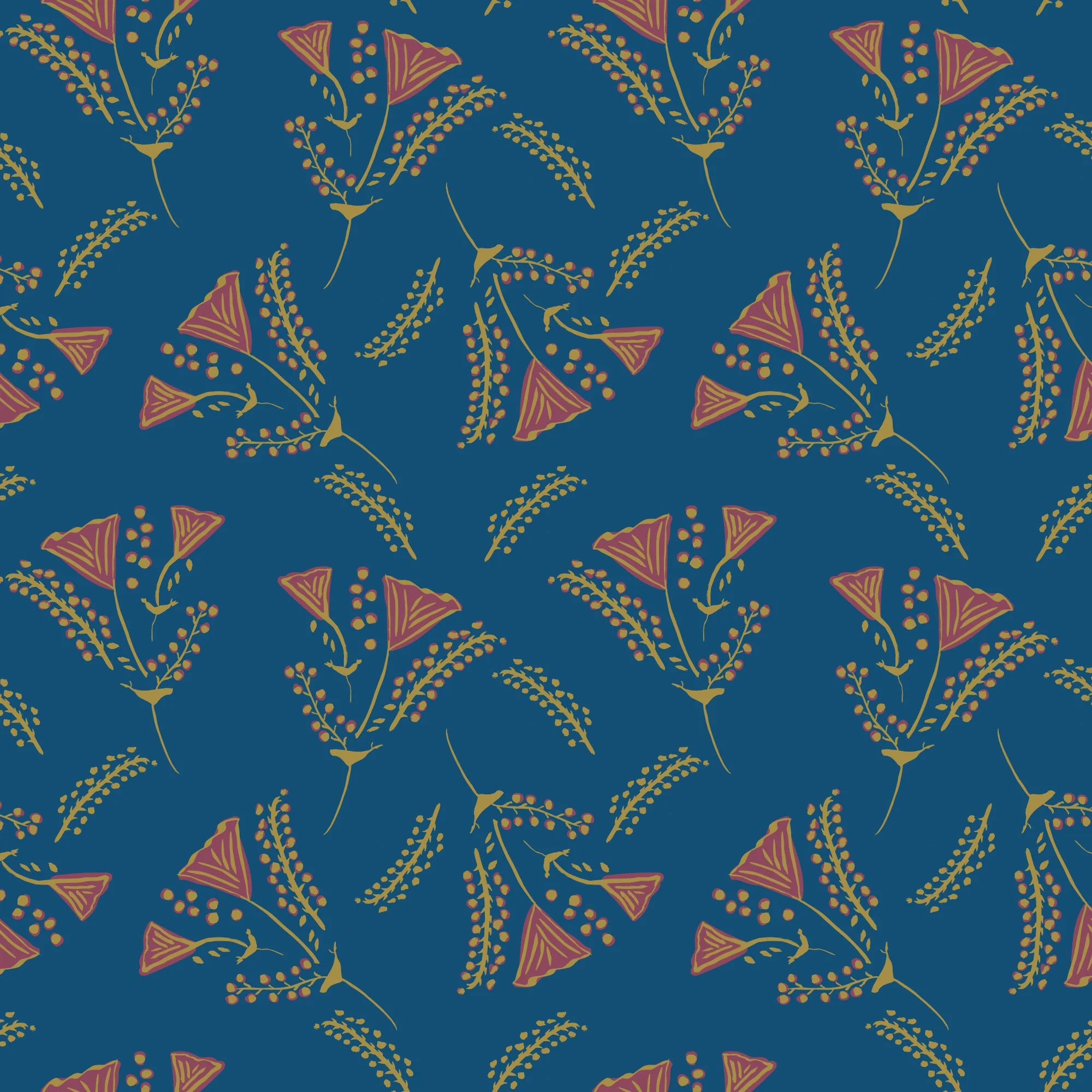 Raspberry Malva on Royal Blue