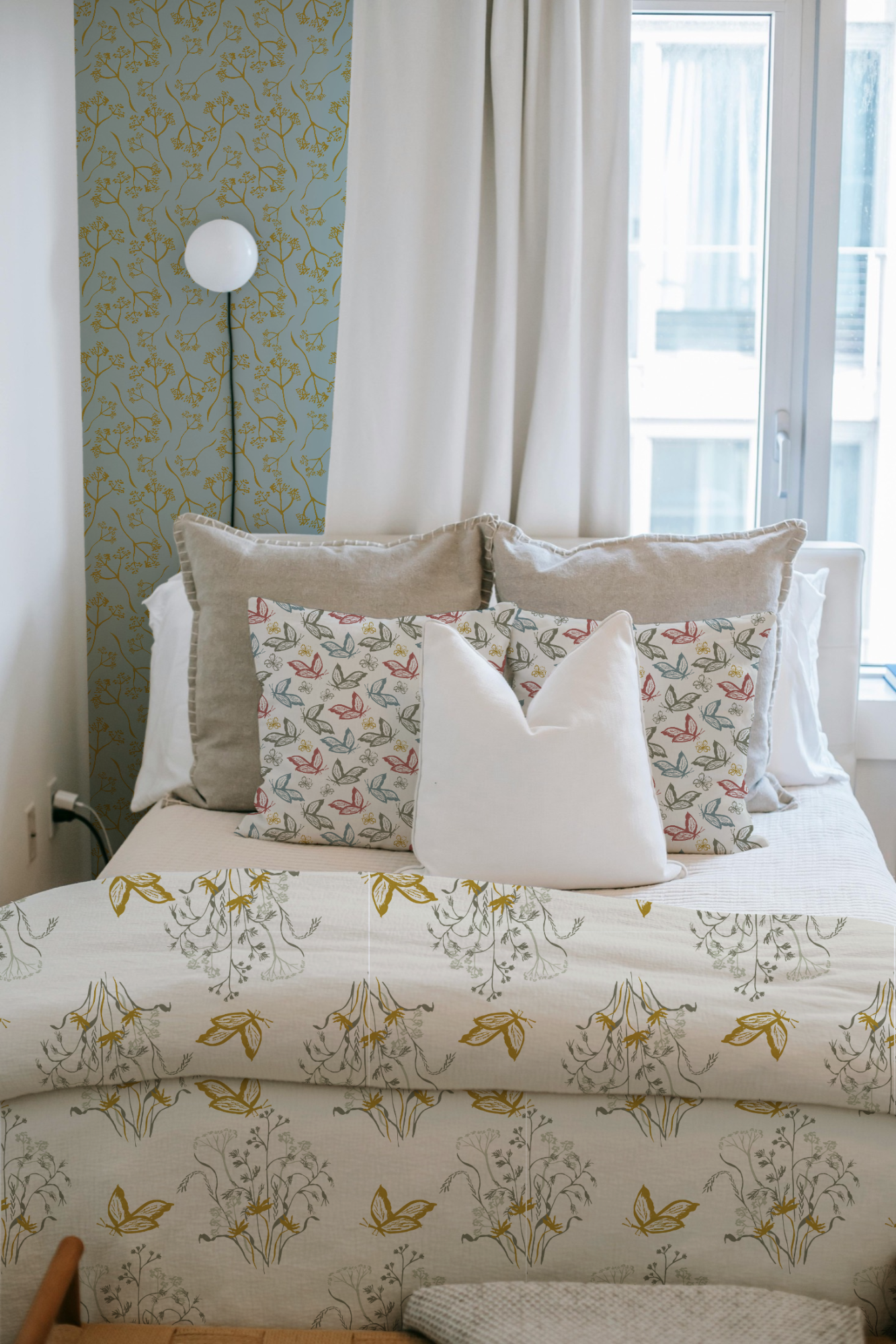 Hand created, bespoke surface pattern designs for home decor, bedding, elegant wallpaper.