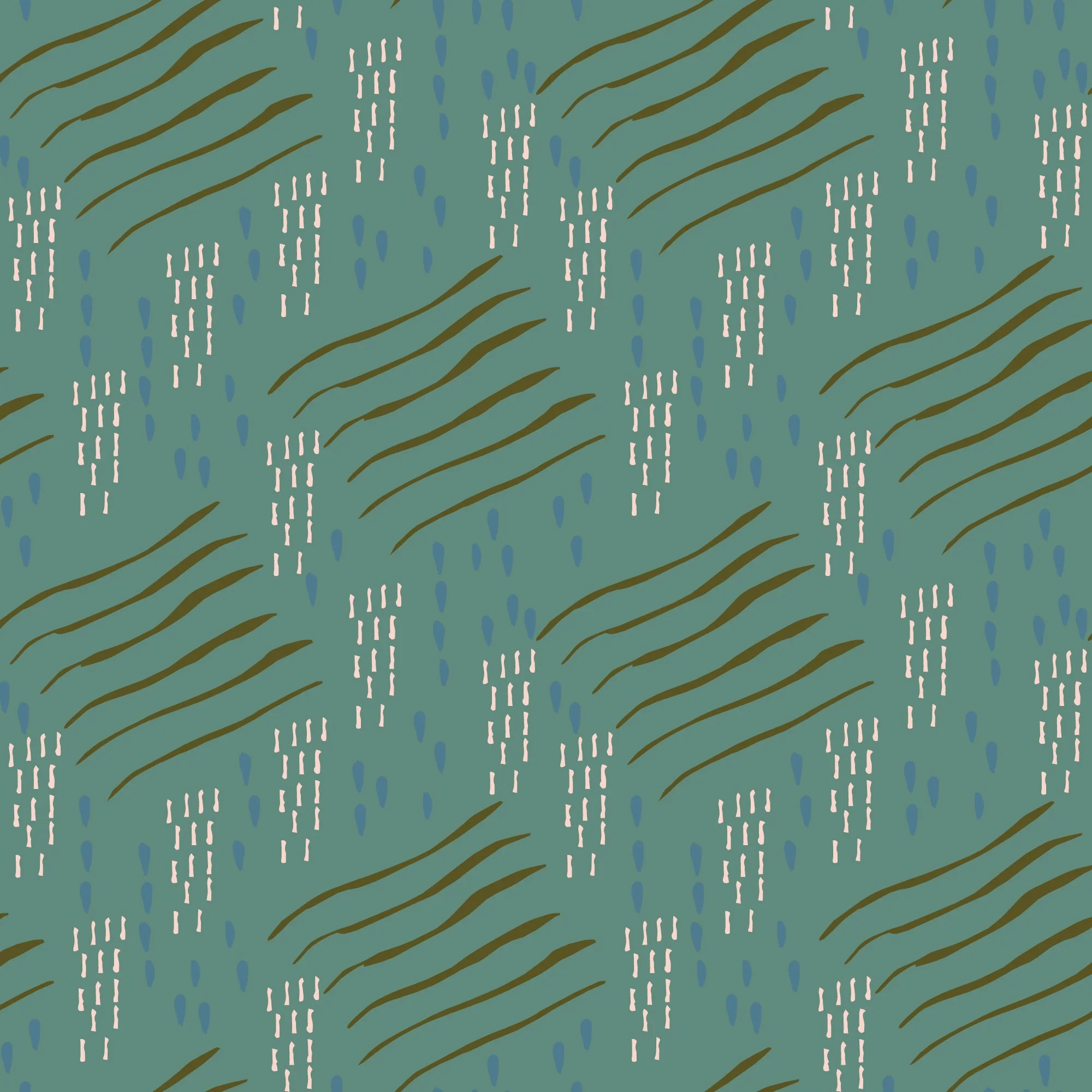 Teal Thunderstorm Jacquard