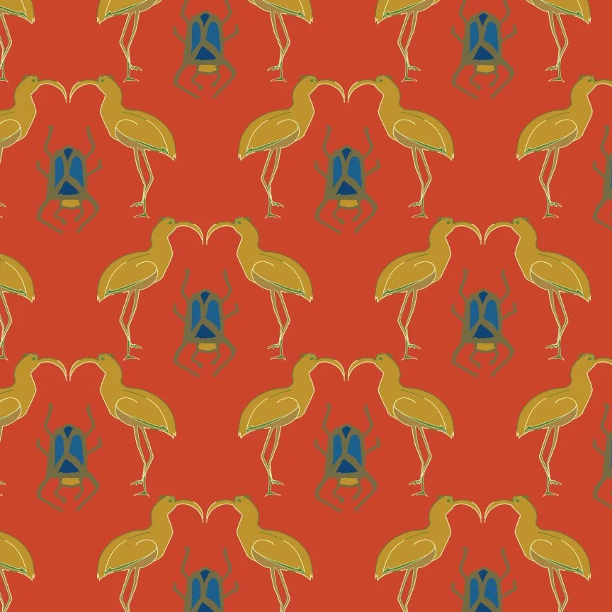 ibis-and-scarab-on-burnt-orange.jpg