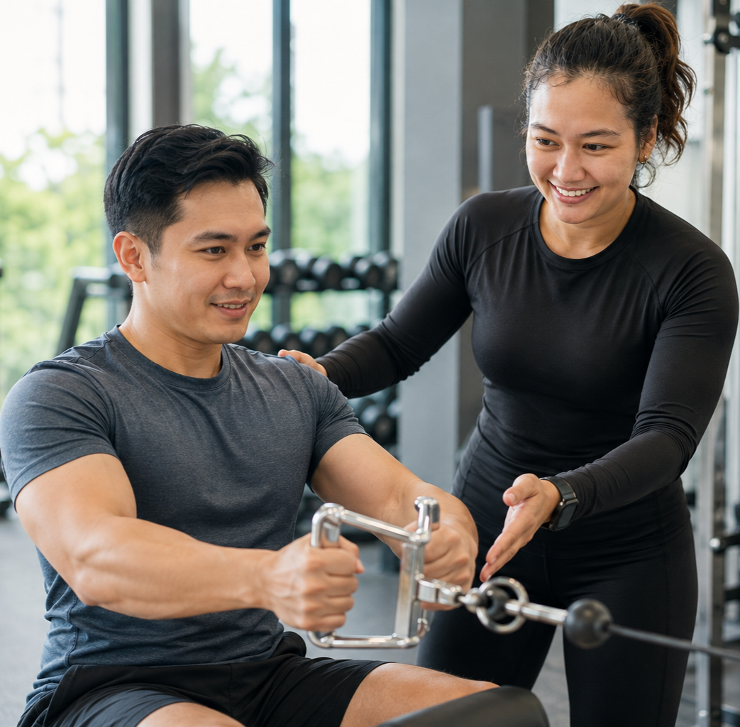One-to-one personal training session in a Sydney gym