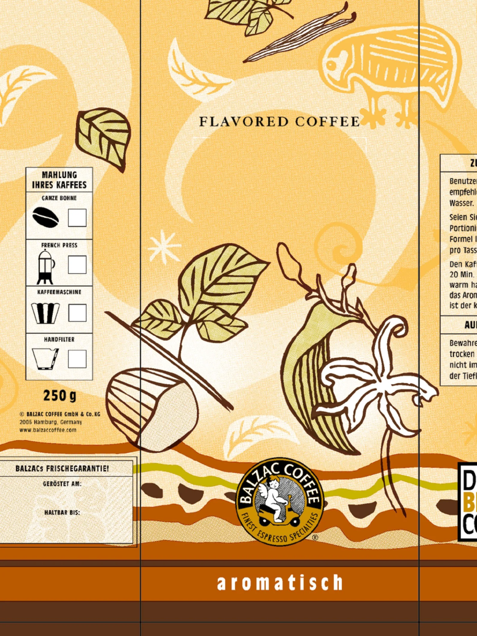 Logo von Balzac Coffee und Konzeptidee