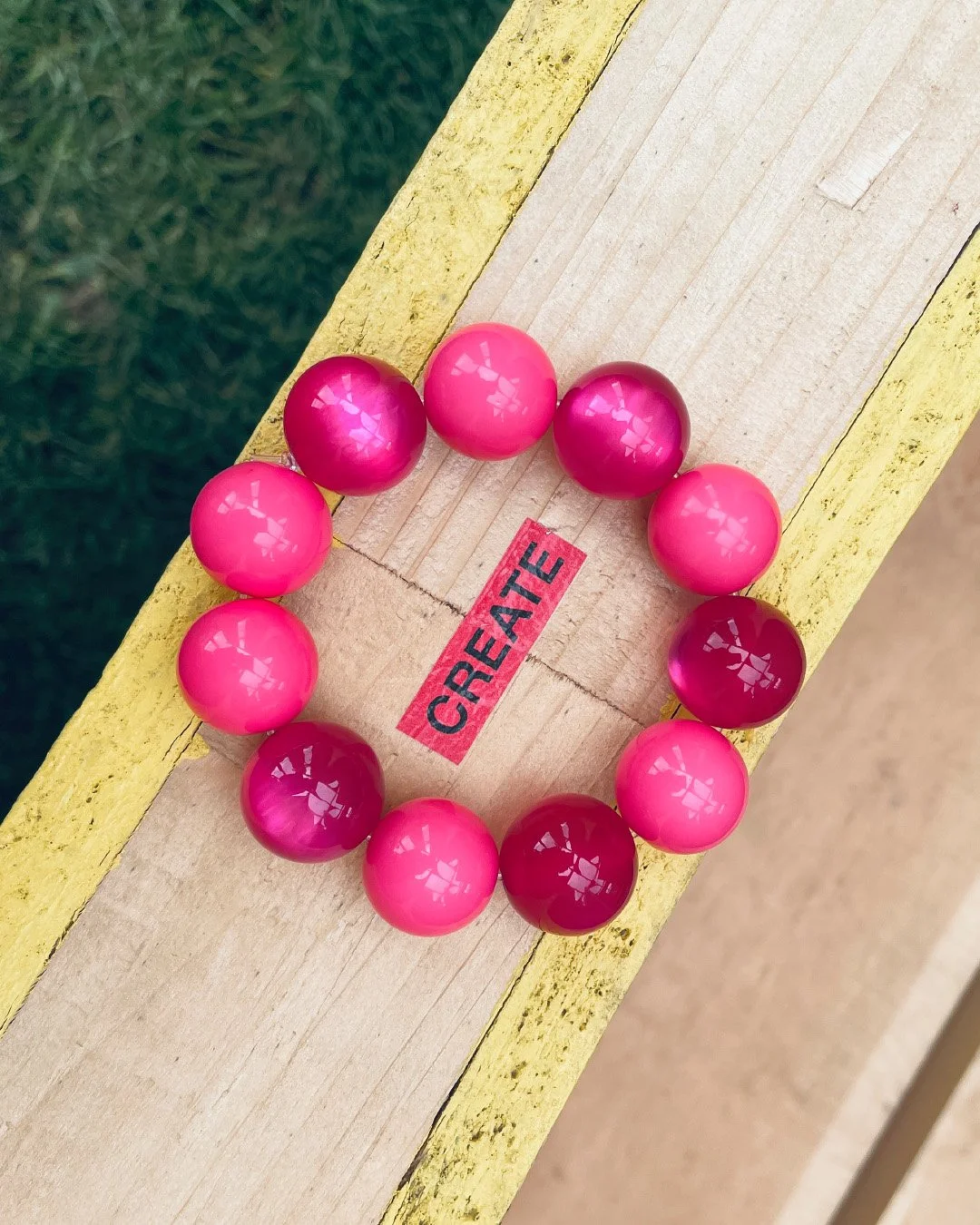 td treedesign STUDIO Big Balls Armband pink berry