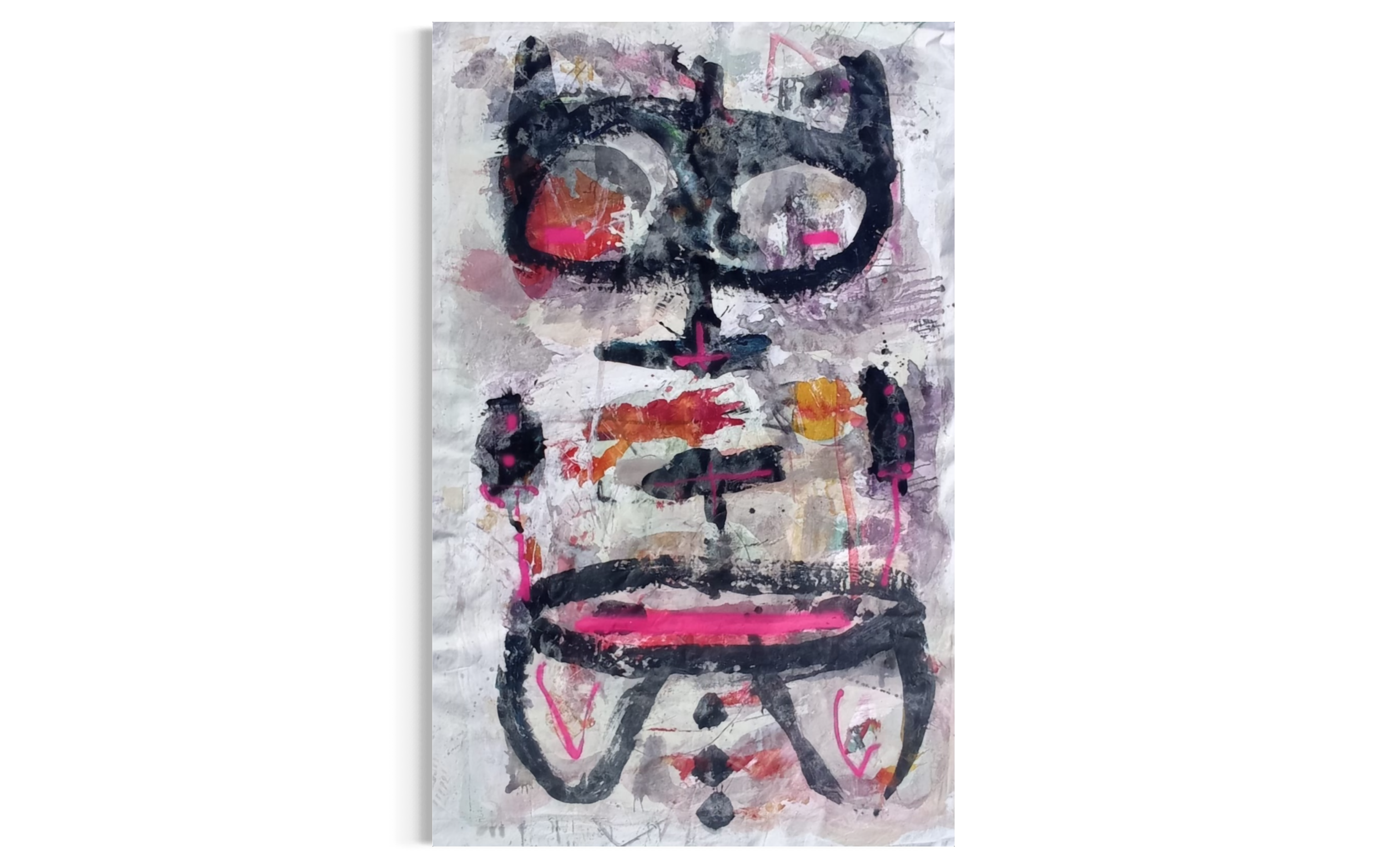 Mind Swap System (2025) Mixed Media on Canvas 250x150cm
