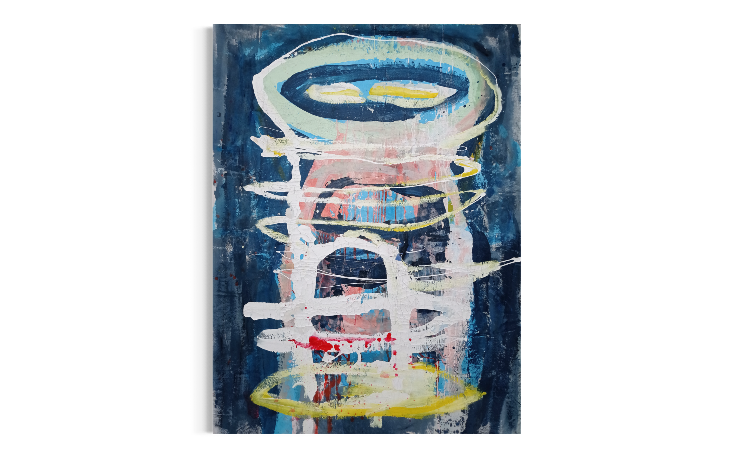 Stonewashed Exoskeleton (2026) Mixed Media on Canvas 130x180cm