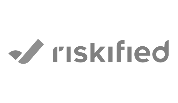Riskified logo with a stylized checkmark and the word 'riskified' in lowercase letters.