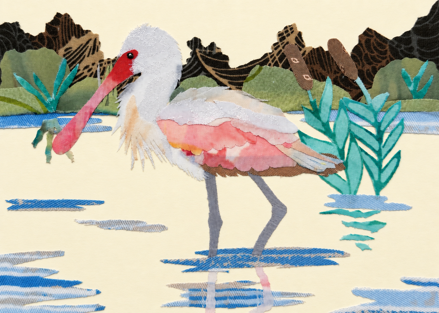 Wading in Pink