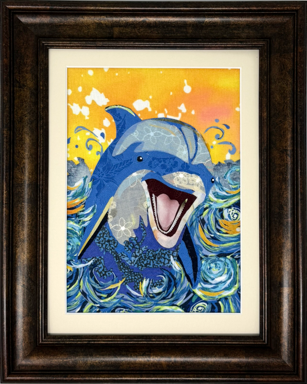Wild Blue Joy framed