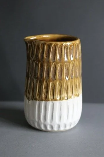 Carved Pitcher Vase