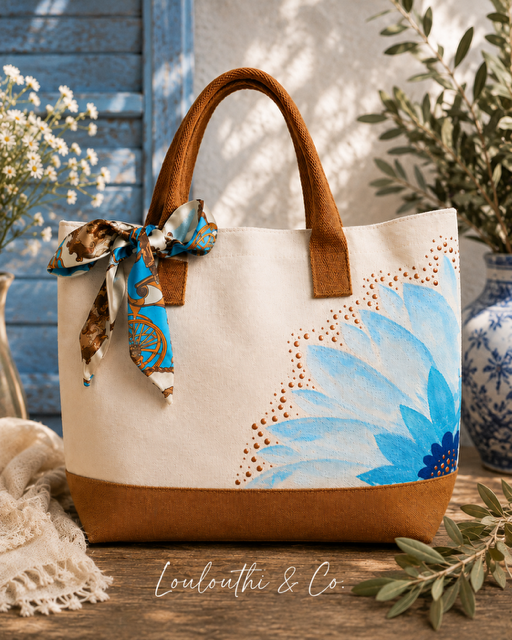 Santorini Blues Tote