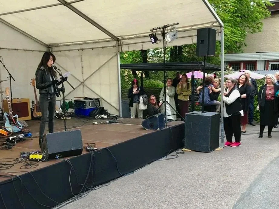 20 May 2022, Maxine Chionh, literary reading, in conjunction with Nina Bondeson's retrospective exhibition, Göteborgs Konsthall, Gothenburg Sweden.