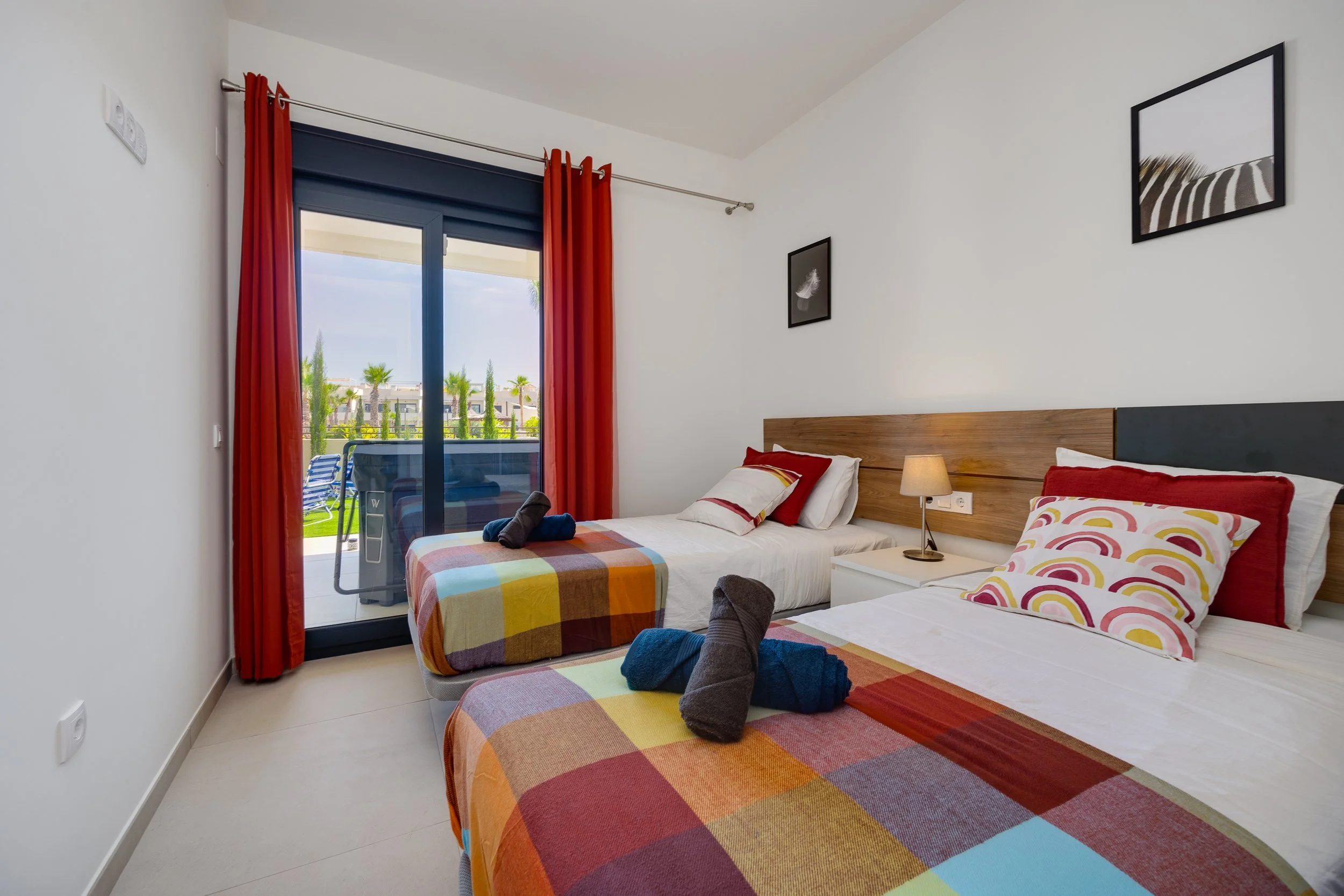 The twin bedroom is perfect for children or friends travelling together.