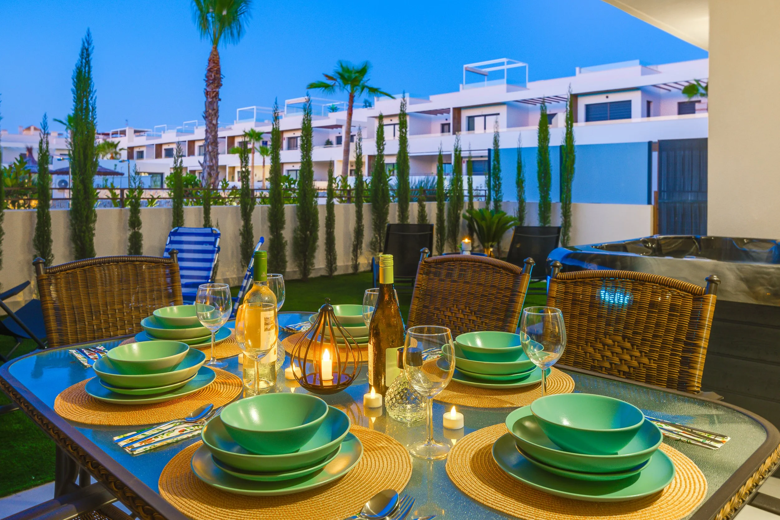 Enjoy dining on the spacious private terrace.
