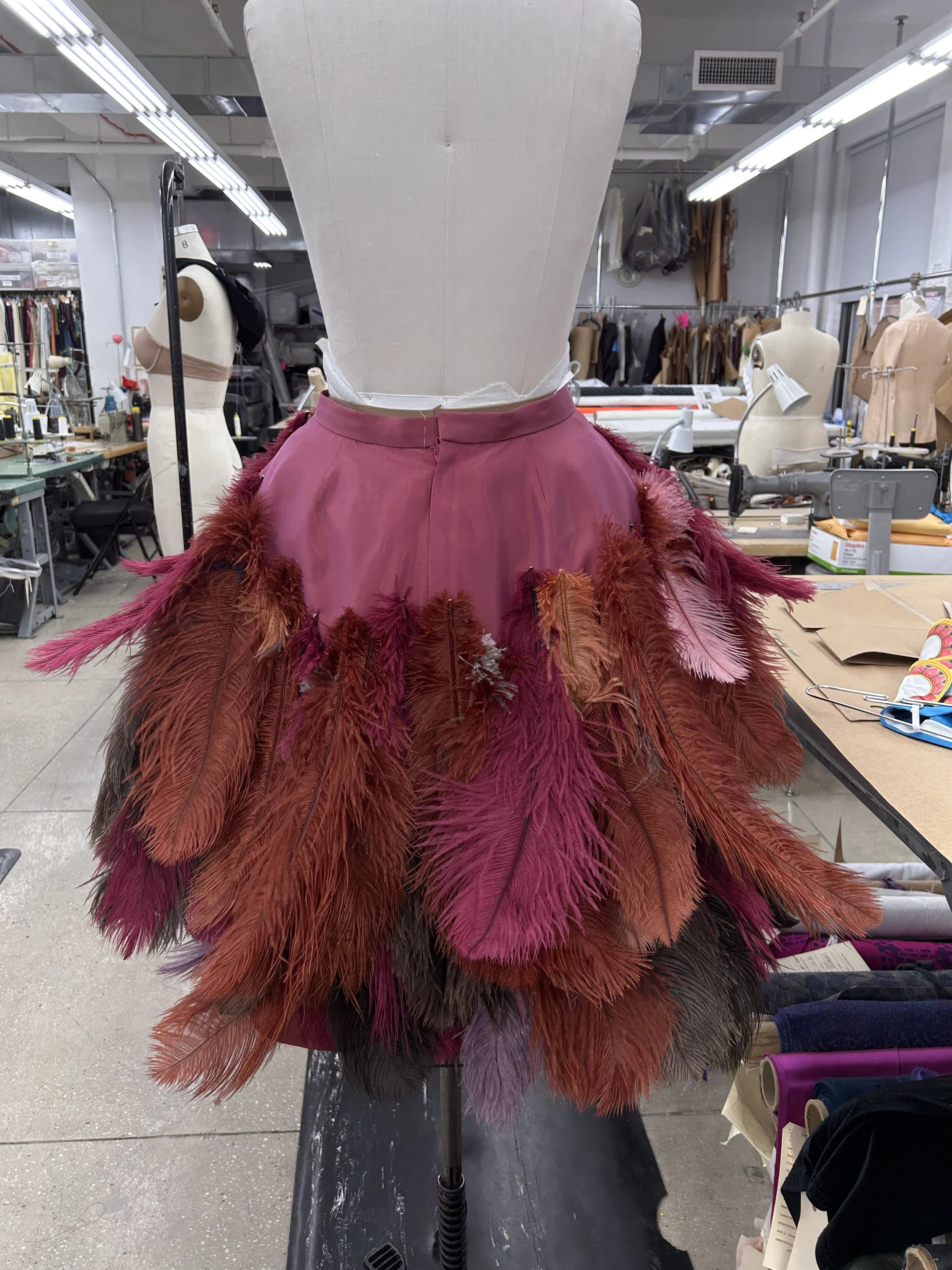 Feather skirt for beauty and the Beast tour