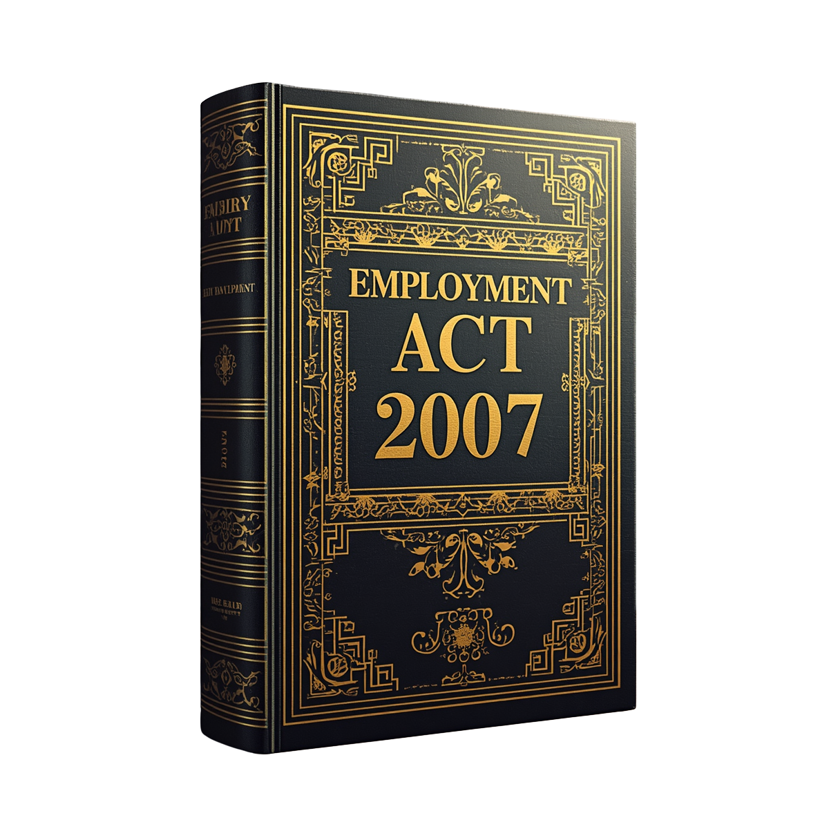 Hard cover book written on top Employement Act 2007