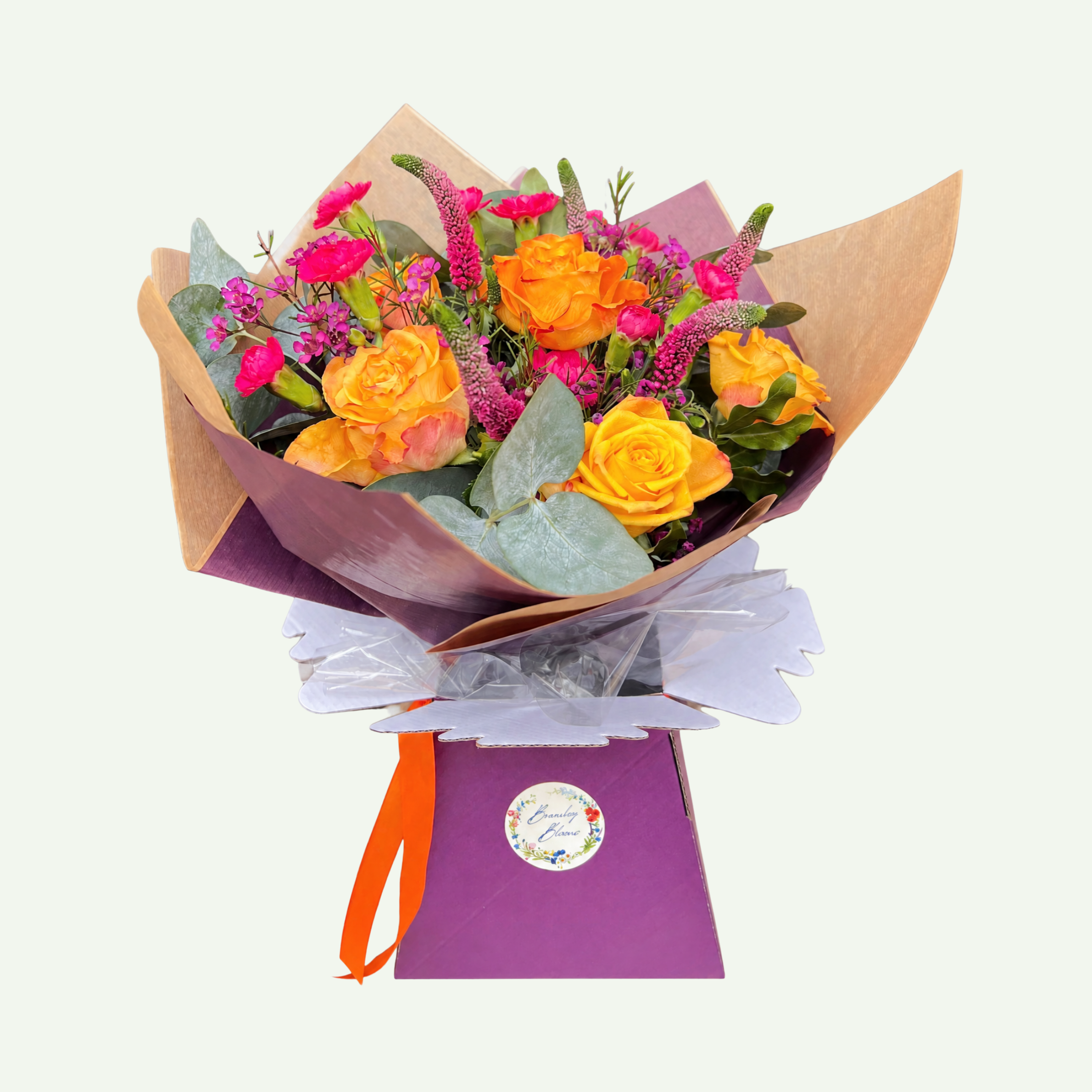 Orange and Pink Hand-tied Bouquet