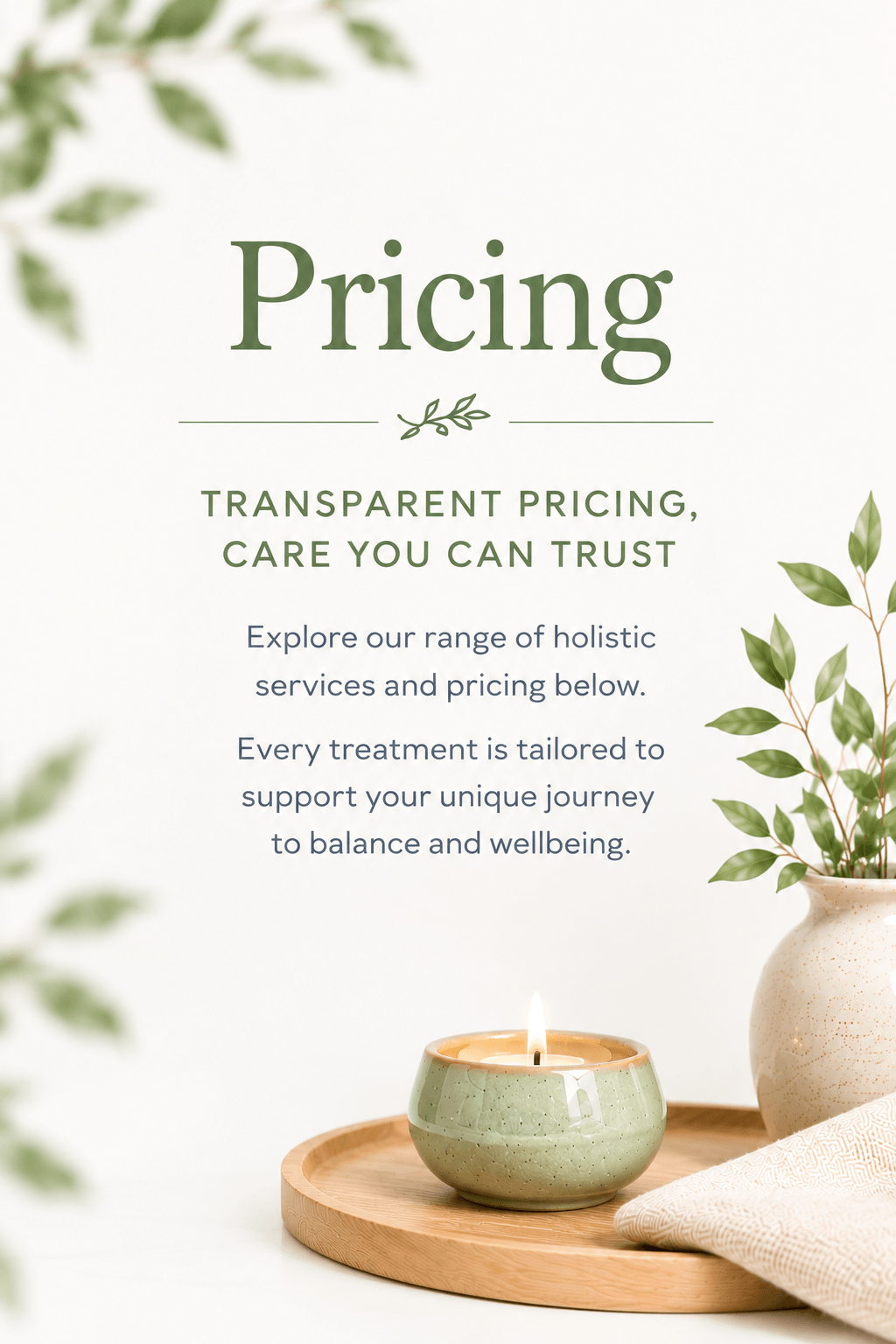 Nest Clinic Holistic Therapy Urmston , Pricing