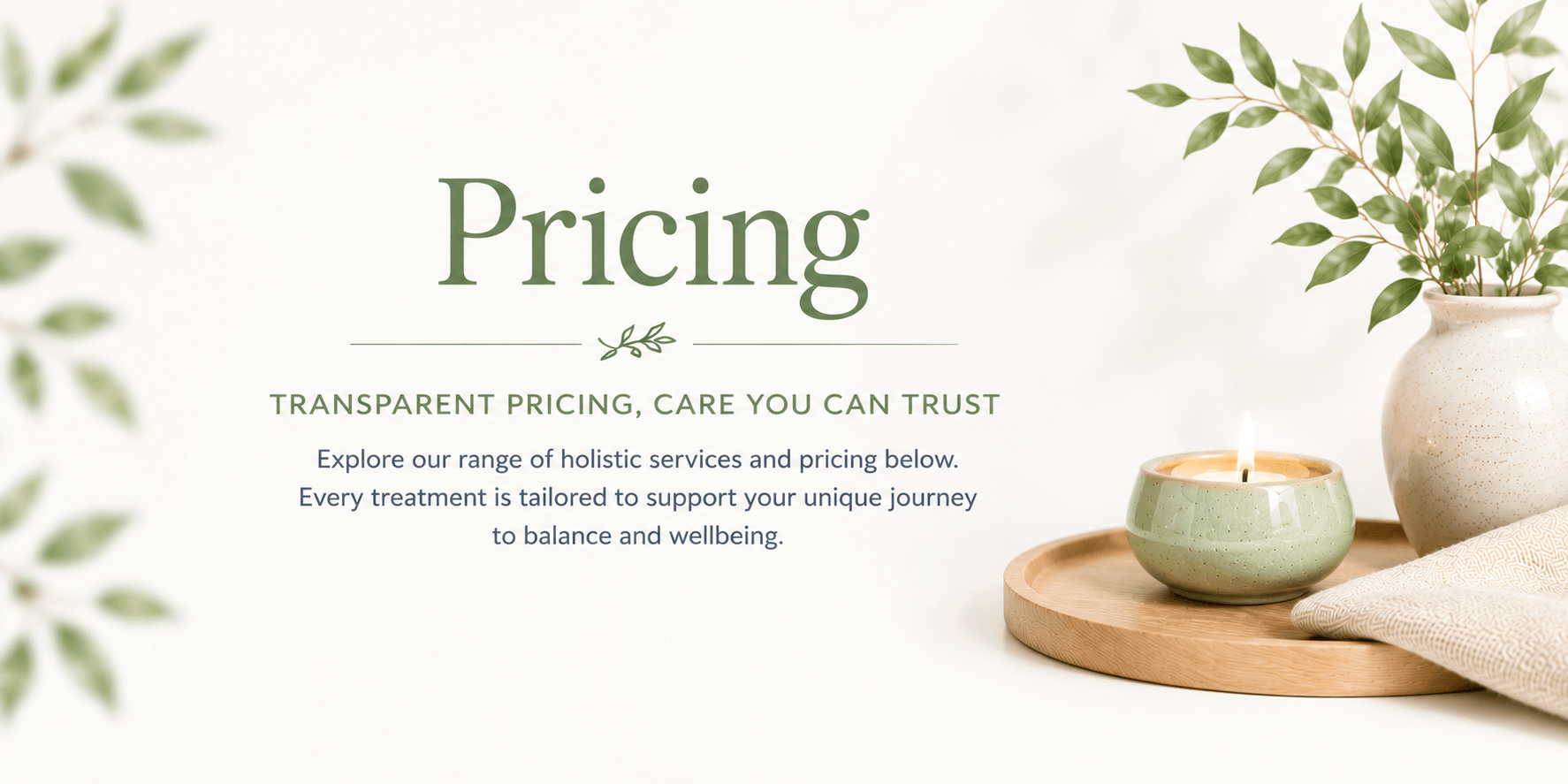 Nest Clinic Holistic Therapy Urmston , Pricing.