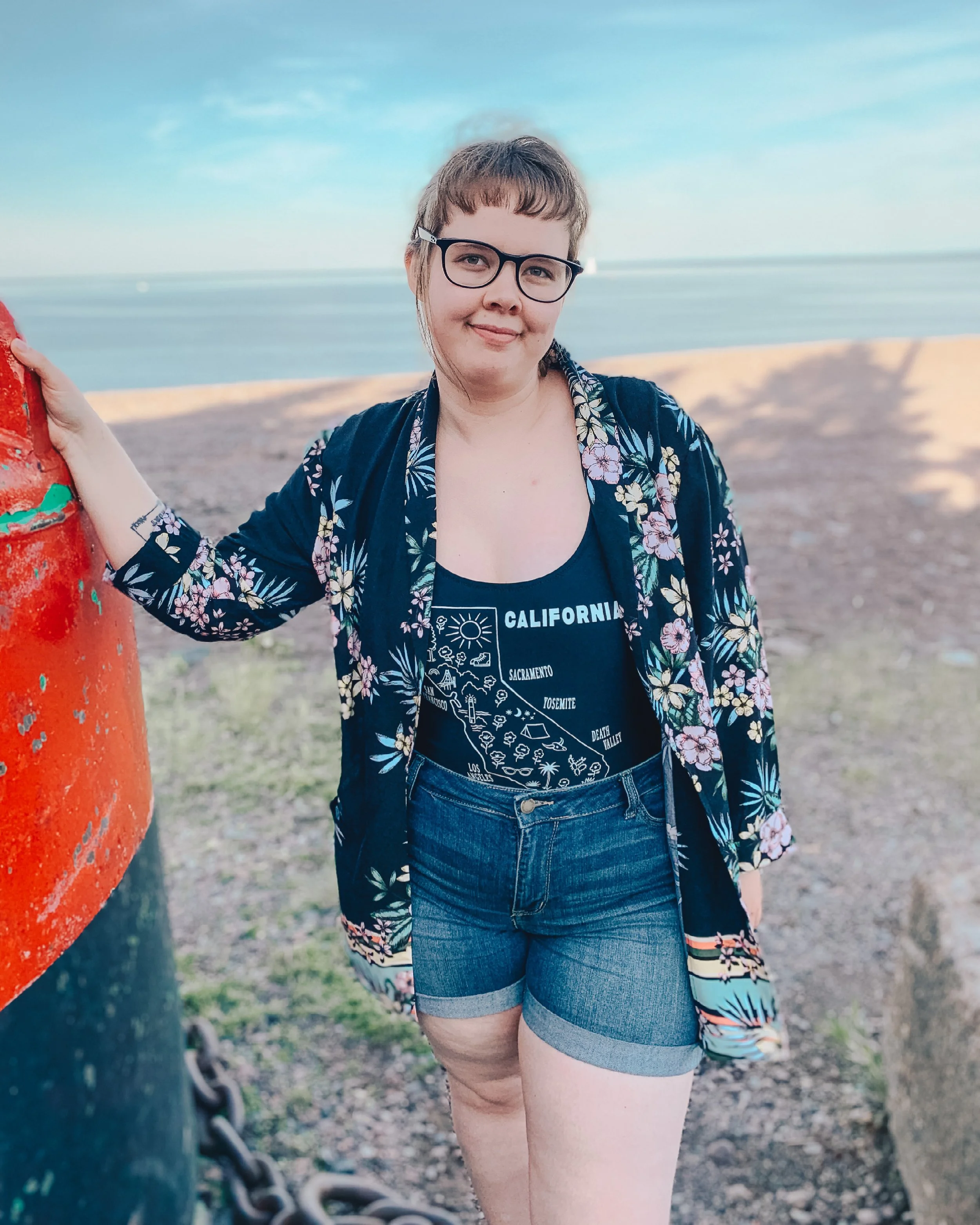 Photo of Marin in front of Lake Superior