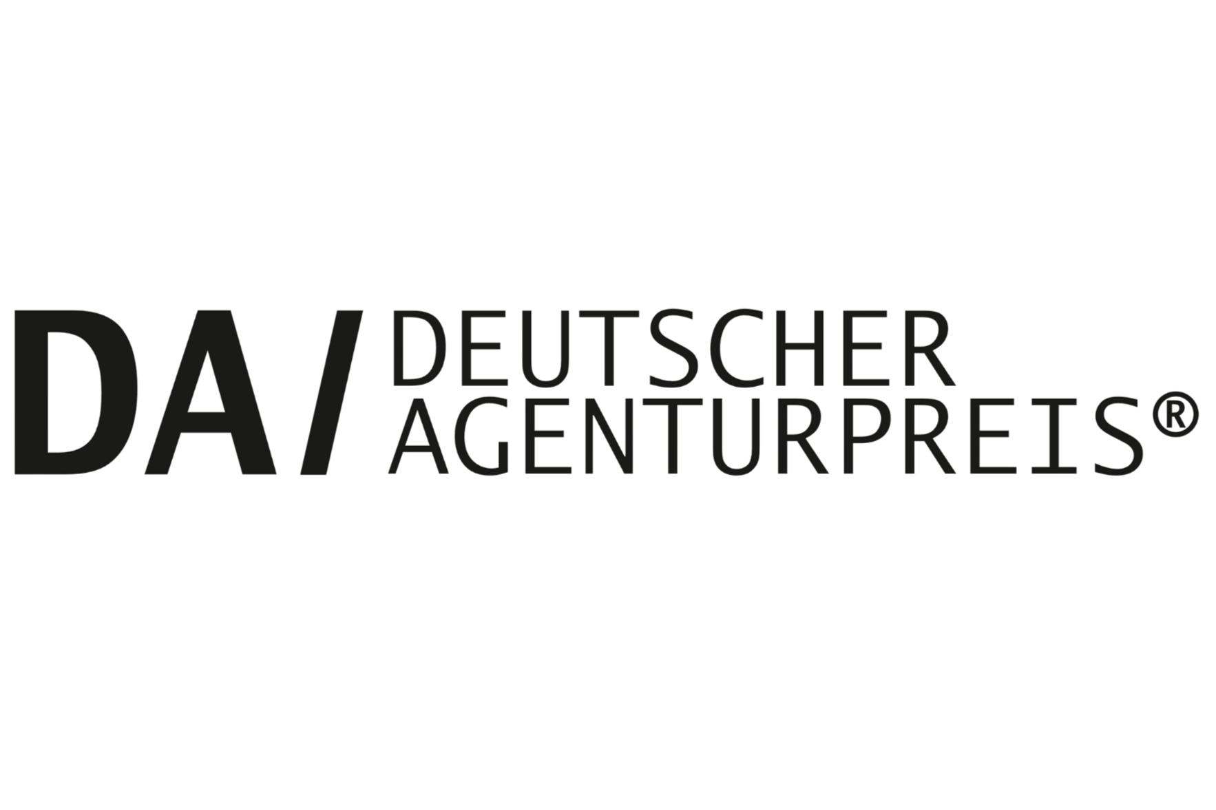 Das Logo der Deutschen Agentur für den Deutschen Agenturpreis, bestehend aus schwarzen Texten auf einem schwarzen Hintergrund.